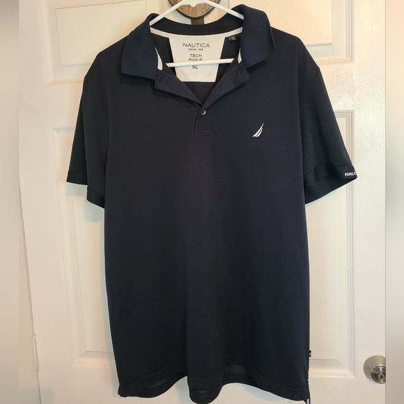(672) Nautica Men's Classic Fit Short Sleeve Polo Shirt Size XL Color: Black - Picture 4 of 15